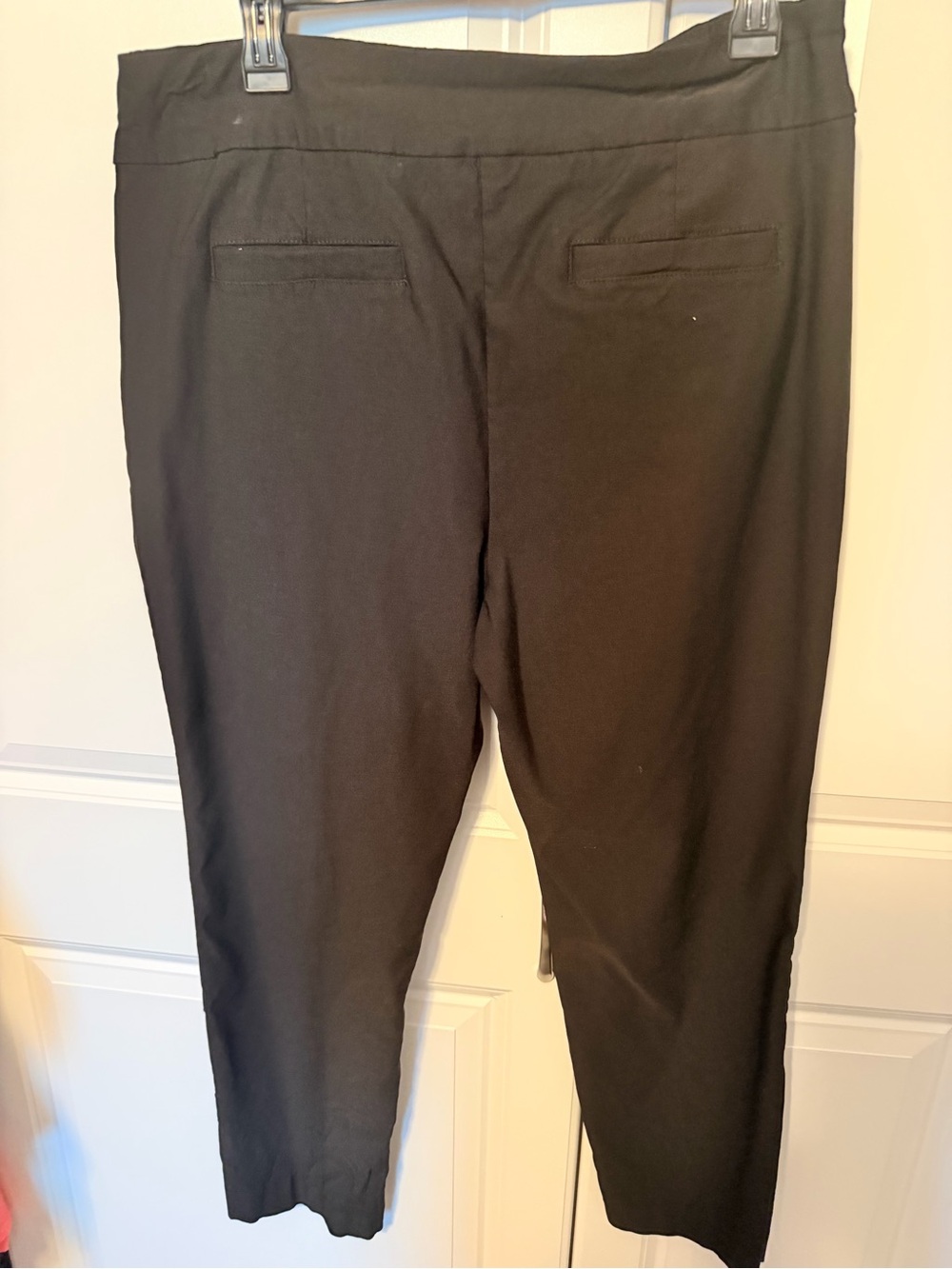 Black Women's Stretch Ponte Ankle Pants - Picture 5 of 5